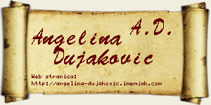 Angelina Dujaković vizit kartica